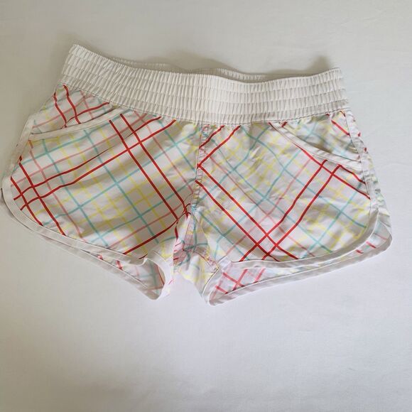 Xhilaration Board Shorts Women M White Pink Colorful Summer Swim Coverup Beach - Picture 1 of 7